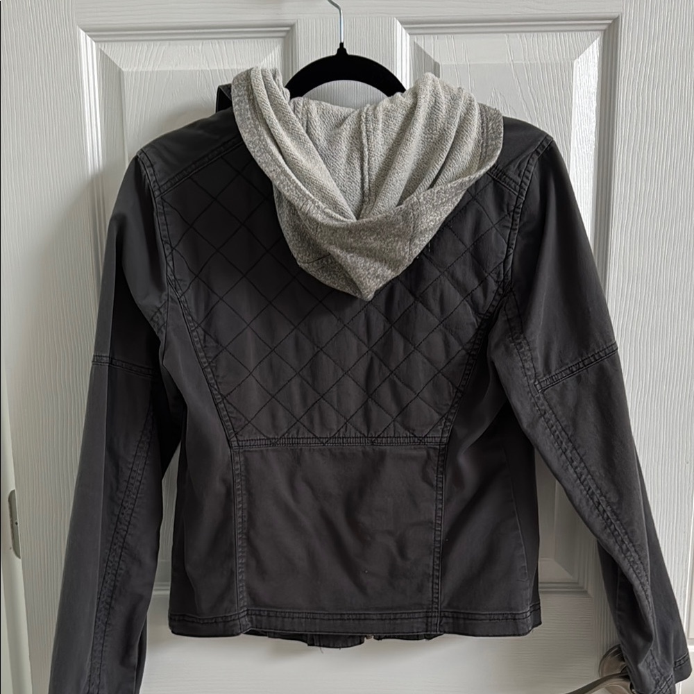 Express Charcoal Quilted Jacket View 5